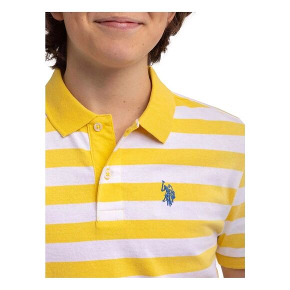 NWT Boys Polo Shirt Striped Size Large 10/ 12 - Picture 2 of 5